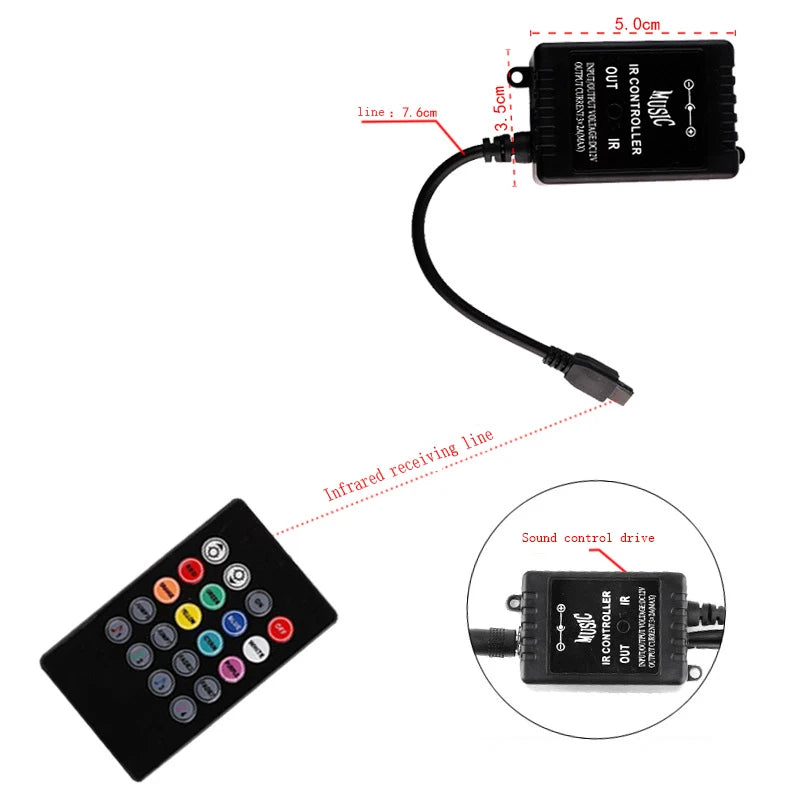 12 LED Car Interior Floor Foot Lamp AUTO Decoration Light with USB Multiple Modes Car Styling Atmosphere RGB Neon Lamp Strips
