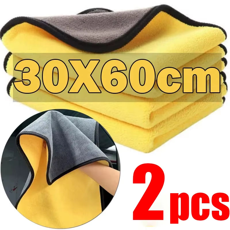 30*30Cm Microfiber Car Cleaning Towels Car Wash Drying Cloth Hemming Microfiber Towel Care Wash Cloth Car Detailing Accessories