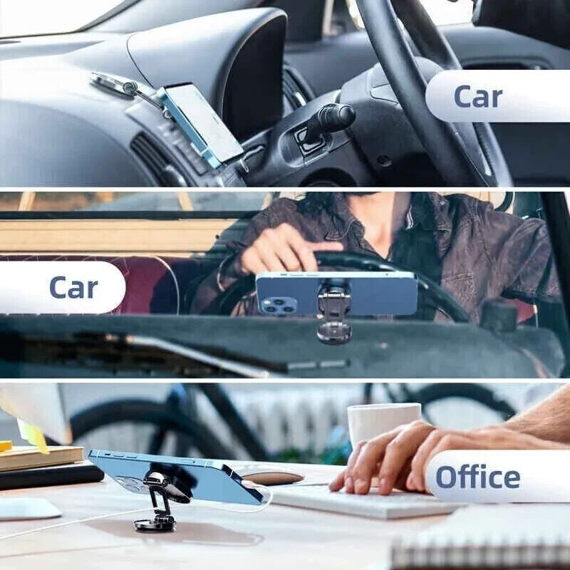 Magnetic Phone Holder for Car, Dashboard Car Phone Holder Mount Magnetic Stainless Steel Car Phone Holder - Dashboard Mount, Water-Resistant, Rotatable