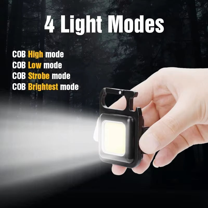 Mini LED Flashlight Keychain Light Multifunctional Portable COB Camping Flashlights USB Charging Work Lights Fishing Lanterna
