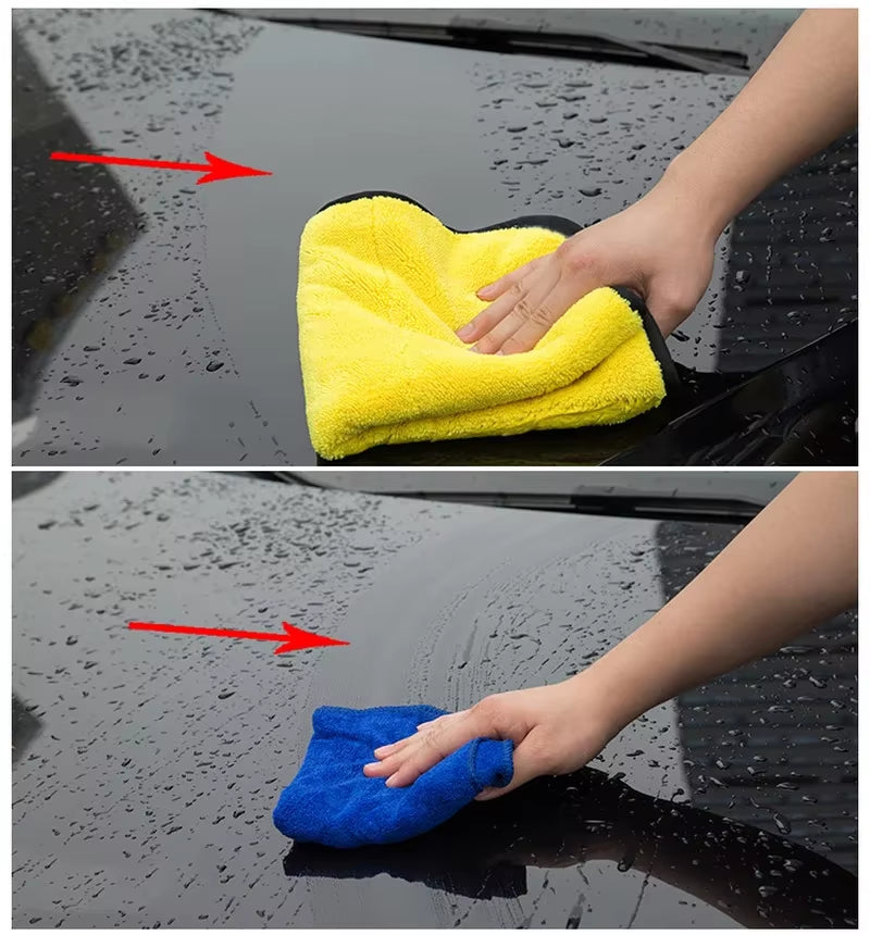 30*30Cm Microfiber Car Cleaning Towels Car Wash Drying Cloth Hemming Microfiber Towel Care Wash Cloth Car Detailing Accessories