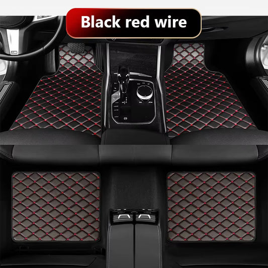 Car Floor Mats PU Waterproof Foot Pads Universal Auto Floor Carpet Interior anti Scratch Floor Mat for 5 Seats Vehicle