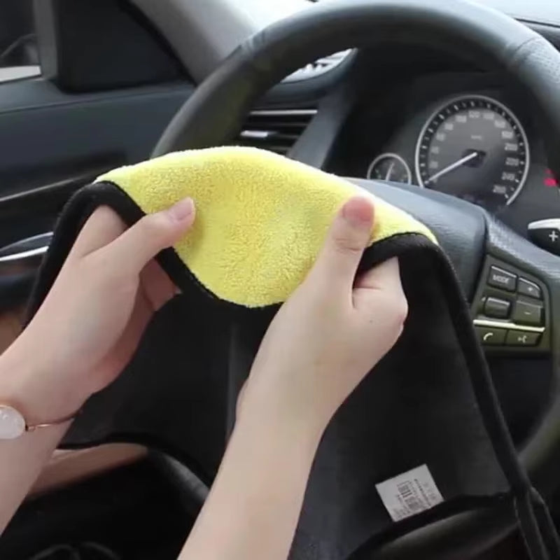 30*30Cm Microfiber Car Cleaning Towels Car Wash Drying Cloth Hemming Microfiber Towel Care Wash Cloth Car Detailing Accessories