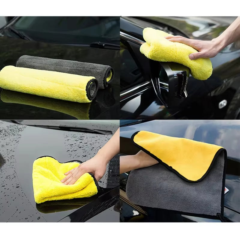 30*30Cm Microfiber Car Cleaning Towels Car Wash Drying Cloth Hemming Microfiber Towel Care Wash Cloth Car Detailing Accessories