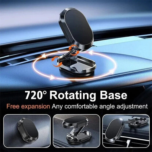 Magnetic Phone Holder for Car, Dashboard Car Phone Holder Mount Magnetic Stainless Steel Car Phone Holder - Dashboard Mount, Water-Resistant, Rotatable
