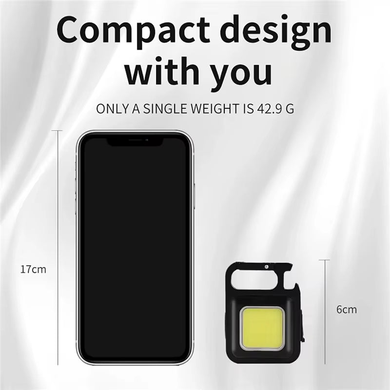 Mini LED Flashlight Keychain Light Multifunctional Portable COB Camping Flashlights USB Charging Work Lights Fishing Lanterna